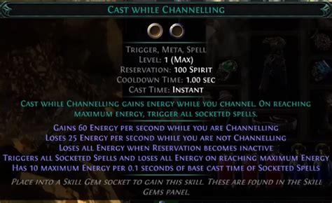 poe cast while channelling support